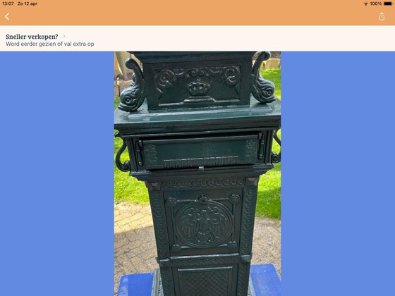 Image 1 of Buzón de aluminio nostálgico, muy bonito, totalmente restaurado.