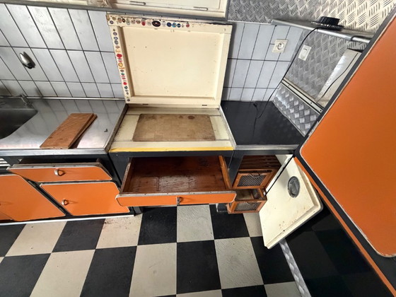 Cucina del dopoguerra, Piano Marshall, 1950 – Credenze alte, Metallo (photo 4 of 10)