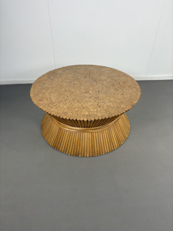 Image 1 of Vintage Salotable by Elinor and John McGuire Bamboo and Rattan 1970's