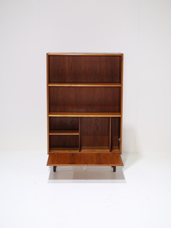 Image 1 of Libreria vintage danese in teak con ribalta