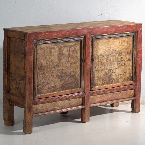 Credenza antica dipinta in olmo – Cina, circa 1950 – Credenze, Iron (photo 4 of 40)