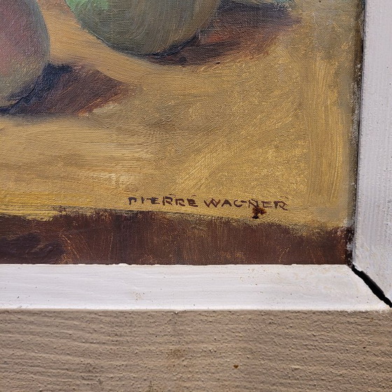 Image 1 of “Still Life with Flowers and Fruit” Pierre Wagner, early 20th century – France