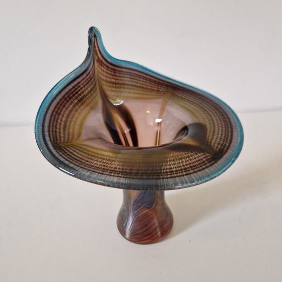 Image 1 of Vaso vintage in vetro soffiato a mano Erwin Eisch del 1989
