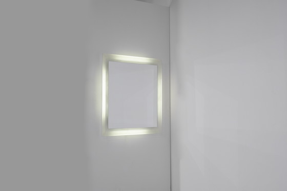 Image 1 of Specchio quadrato vintage in vetro, Italia, anni '70.