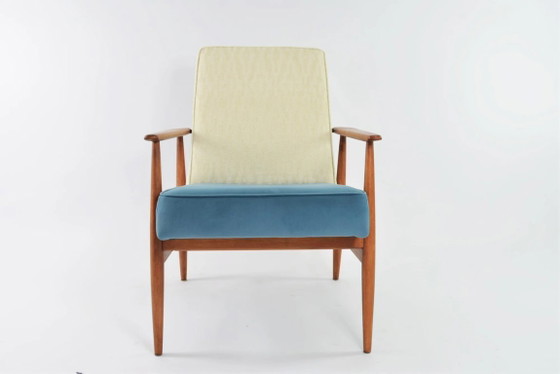Image 1 of FOX tweekleurige blauwe fauteuil