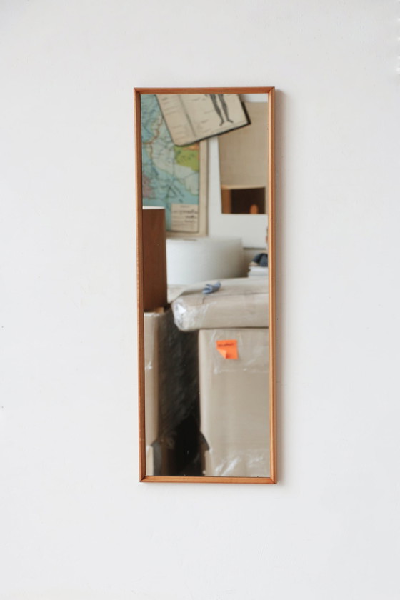 Image 1 of Rectangular Teak Mirror - Scandinavian Style - 28.03.25.08