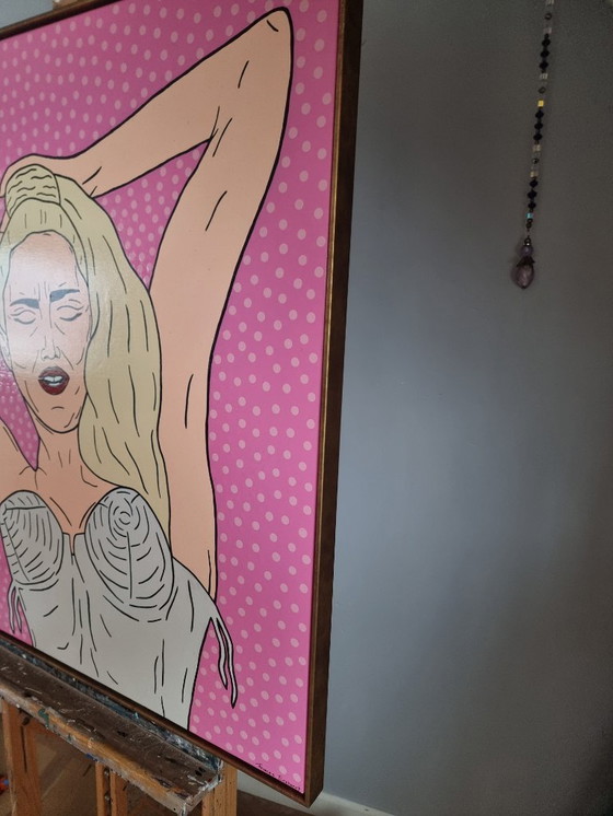 Image 1 of Frances Eckhardt - 90x90 pop art Madonna painting hand-painted artwork modern