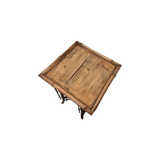 Franse bamboe Art Nouveau plantentafel, eind 19e eeuw – Bijzettafels, Bamboo (photo 7 of 7)