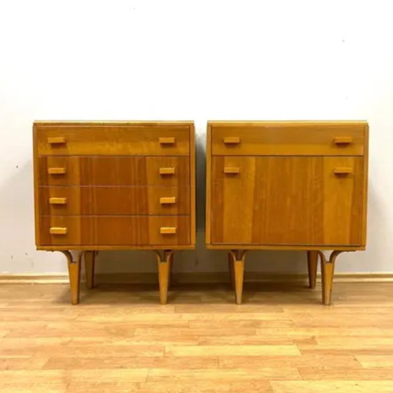 Image 1 of Set of 2 Retro Cabinets by F. Mezulánik, Brussels Style, 1960s