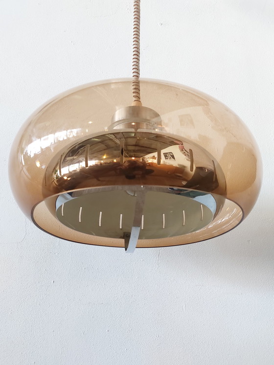 Image 1 of Space Age Hanglamp 70S Plexiglas / Chroom