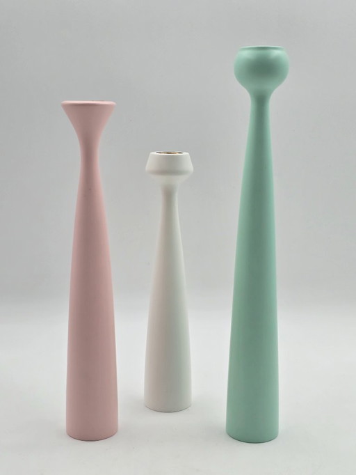  Set of 3 candlesticks, Anders Nørgaard for Applicata
