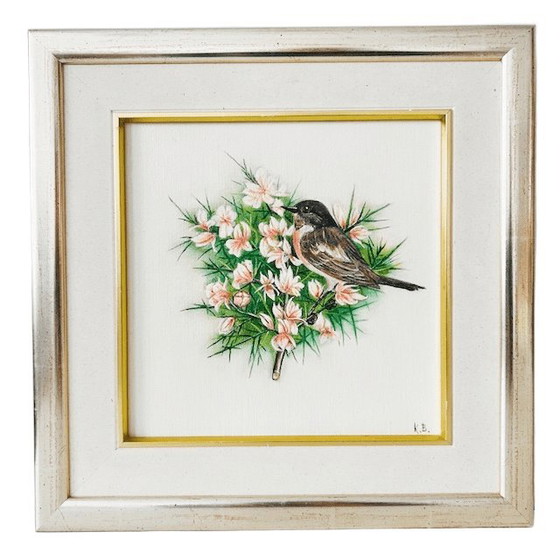 Image 1 of Vintage-Set von Ölgemälden mit Vogelmotiven von K.H. Bohn, 2004