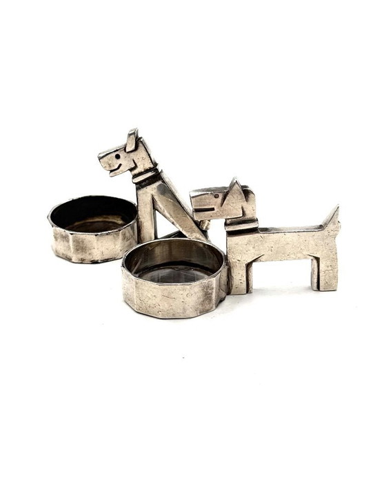 Image 1 of Art Deco silver-plated Ric & Mac Salt & Pepper, Edouard Marcel Sandoz, Gallia Christofle, France 1930s
