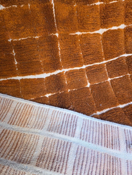 Image 1 of Brown Moroccan Beni Ourain plush rug 238 x 148 cm 