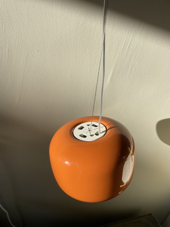 Image 1 of Set van 2 glazen hanglampen