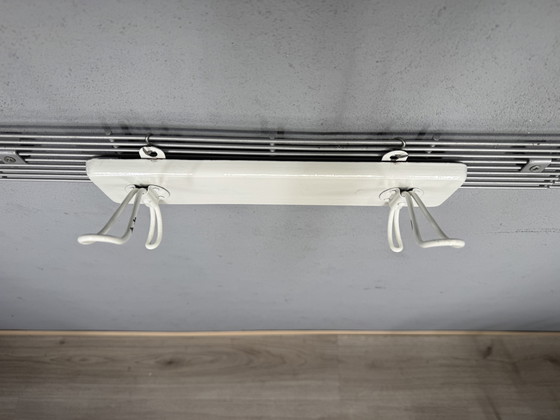 Image 1 of White Coat Rack with Double Hooks