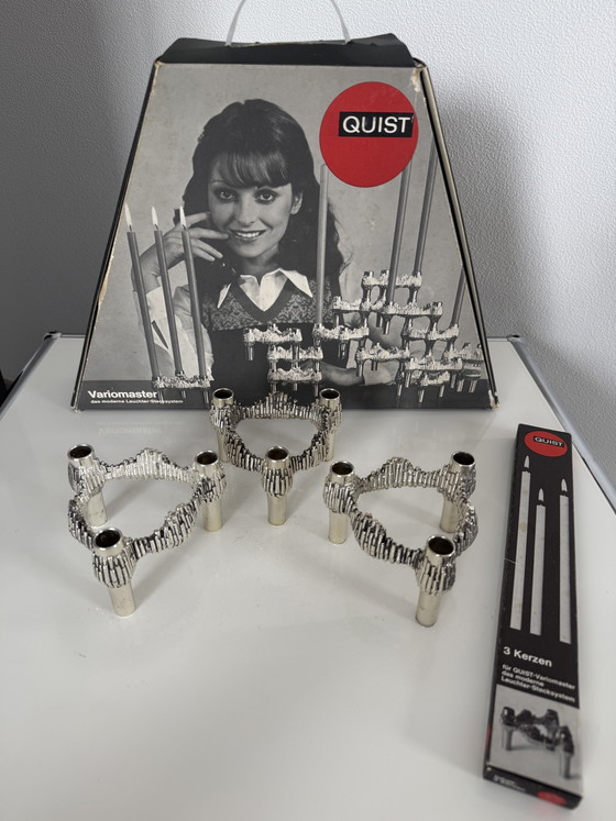 3 Quist Nagel Portacandele Argentati Imballo Originale Incl. Candele BMF – Metal, Silver (photo 4 of 9)