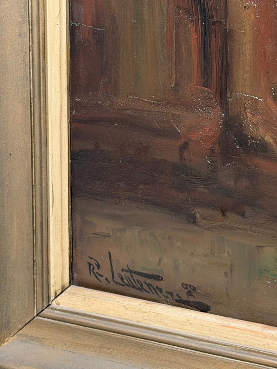 Richard Leutenez - Oil on Canvas - Interior with Staircase – Paintings & Drawings (photo 5 of 7)