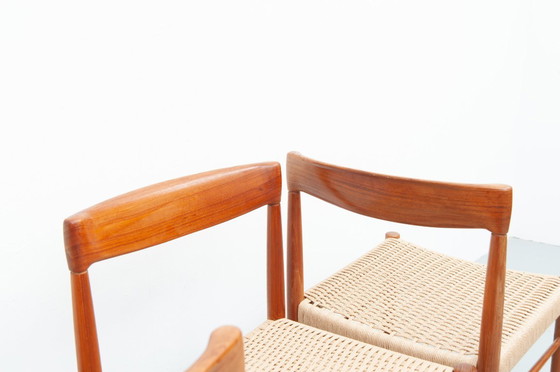 Image 1 of 4 chaises de salle à manger en teck, conçues par Henry Walter Klein pour Bramin, années 1960