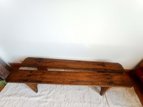 Image 1 of 2 rustikale Holzbänke für den Bauernhof