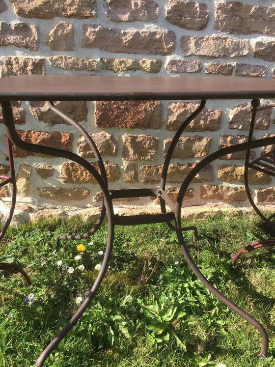 Smeedijzeren tuinmeubelset – Tuinmeubelen, Vintage (photo 7 of 9)