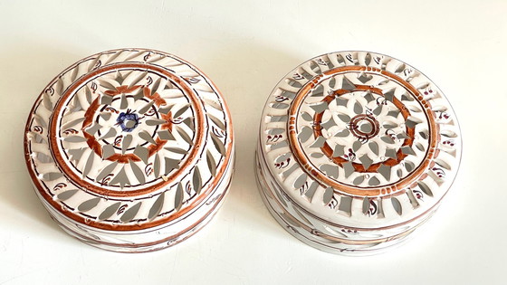 Image 1 of Lámpara de pared de terracota esmaltada artesanal en el centro de Burdeos