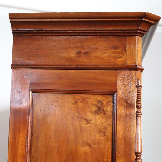 Antique Wardrobe in Solid Walnut, Restored, Italy Mid 19th Century – Wood (photo 15 of 21)
