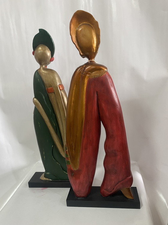 Conjunto de 2 figuras decorativas em madeira – Dekorative Objekte, Wood (photo 9 of 11)