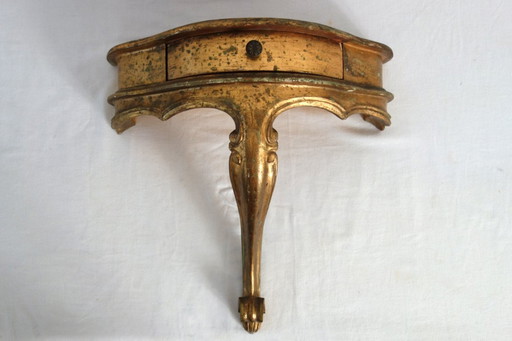 Vintage wooden wall console