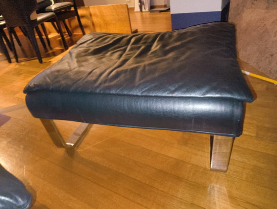 Image 1 of 2 Saporiti Onda Sessel und Fußhocker
