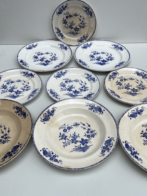 Piatti BOCH Frères "Grand Bouquet" ca.1920 in ceramica