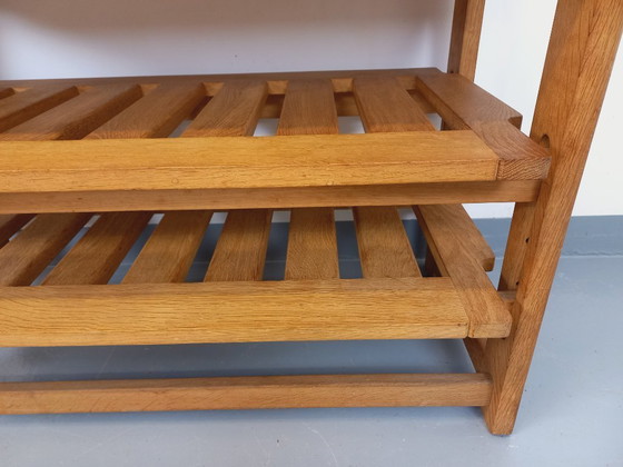 Image 1 of Guillerme et Chambron vintage solid oak open storage unit from the 60s