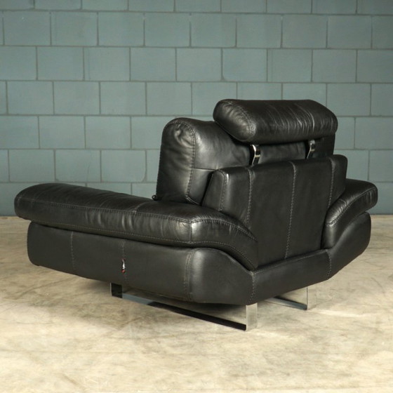 Image 1 of Sillón/Sofá de dos plazas LaNouva – cuero negro