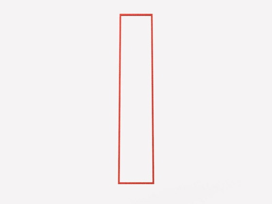 Image 1 of Cornice — Minimalist Floor Light Sculpture in Matte red