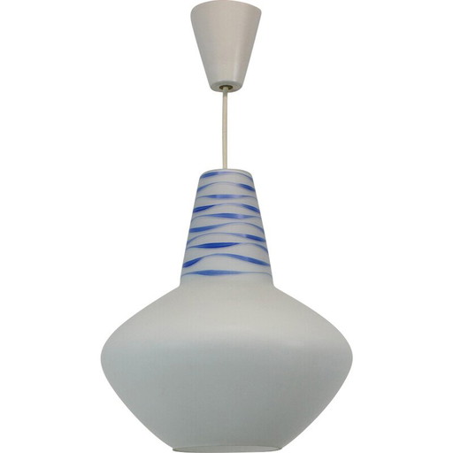 Vintage glazen hanglamp, Tsjecho-Slowakije 1960