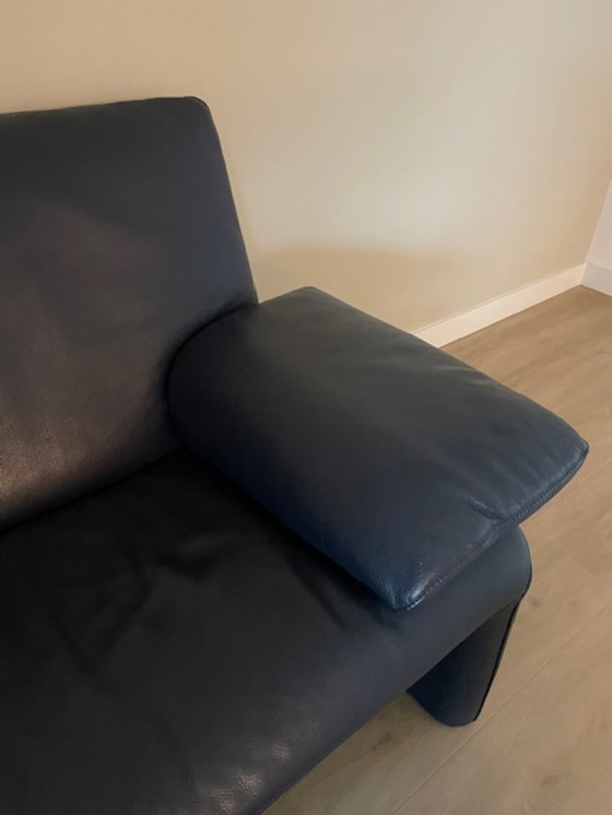 Image 1 of Canapé long JORI, modèle JR-8700 ; cuir Celia Cielo bleu ; 210 cm