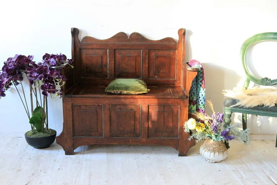 Banc de Rangement Art Déco, années 1930 – Bois, Art Deco (photo 6 of 7)