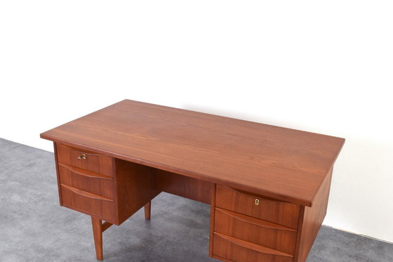 Image 1 of Mid-Century Danish Teak Executive Desk, 1960s.