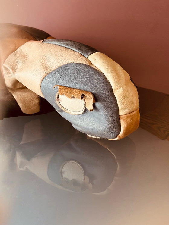 Image 1 of Unique! 70s Design Zoomorphic leather turtle