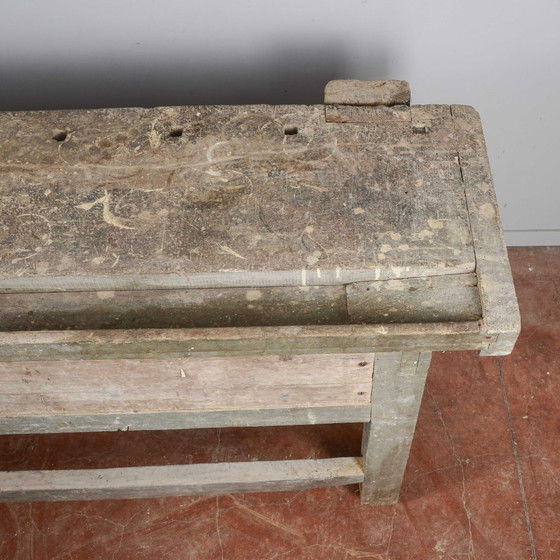 Industrial workbench with double vise, 20th Century Italian – Desk, Rustic (photo 5 of 16)