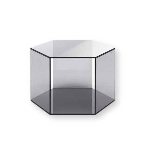 Hexagon Side Table - Low - Black Transparent - Fést Amsterdam