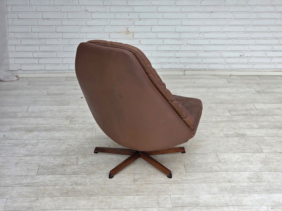 Fauteuil lounge pivotant réglable, design danois Madsen & Schubell, années 1970 – Leather, Metal (photo 14 of 19)