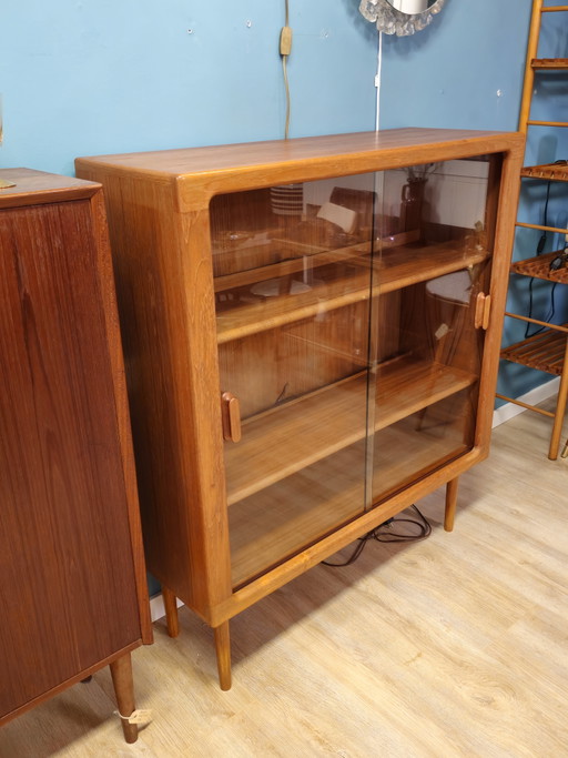 Vintage Teakhouten Vitrinekast Silkeborg Vitrine Kast Kastje