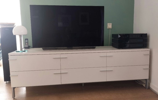 Pastoe design white TV furniture / sideboard / chest of drawers