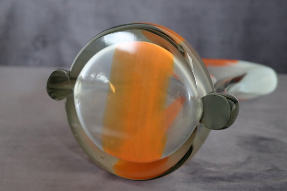 Image 1 of Gran jarrón italiano de cristal artístico de Murano, década de 1960