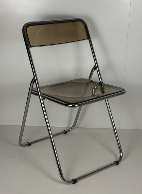 Image 1 of 3 x vintage folding chairs Italian Scandinavian design wood plastic chrome