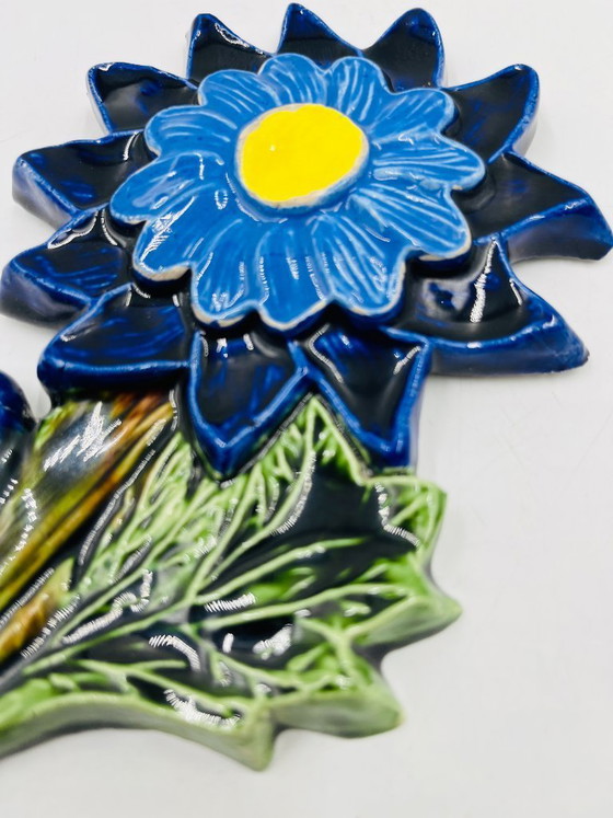 Image 1 of Garderobenständer mit Blumenhaken aus belgischer Keramik von André Bayer