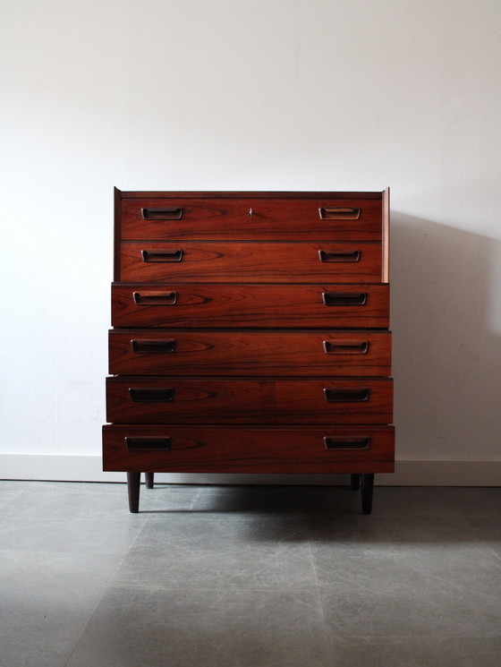 Image 1 of Vintage Deense ladekast in palissander door Gunnar Nielsen Tibergaard