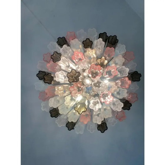 Image 1 of Lustre Spoutnik de luxe en verre de Murano – Tronchi multicolore de style Mazzega