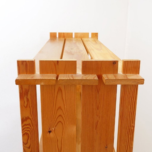 Vintage grenen plank in de stijl van Maison Regain, jaren 80.